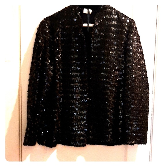 Black sequin jacket Vintage - Picture 1 of 2